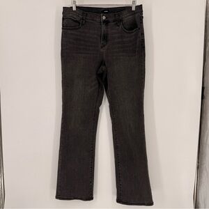 Express Dark Washed Gray Women's High-Waisted Cowboy Bootcut Jeans Size 14